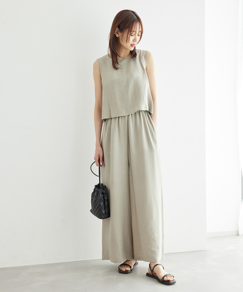 ROPE' PICNIC（ロペピクニック）の「【emur/エミュール】レイヤードオールインワン（つなぎ/オールインワン・レディース・カーキ/ベージュ系その他・38）」の3枚目の写真