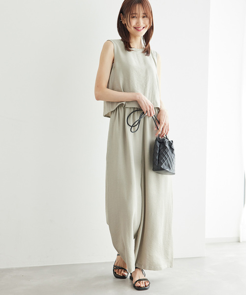 ROPE' PICNIC（ロペピクニック）の「【emur/エミュール】レイヤードオールインワン（つなぎ/オールインワン・レディース・カーキ/ベージュ系その他・38）」の4枚目の写真