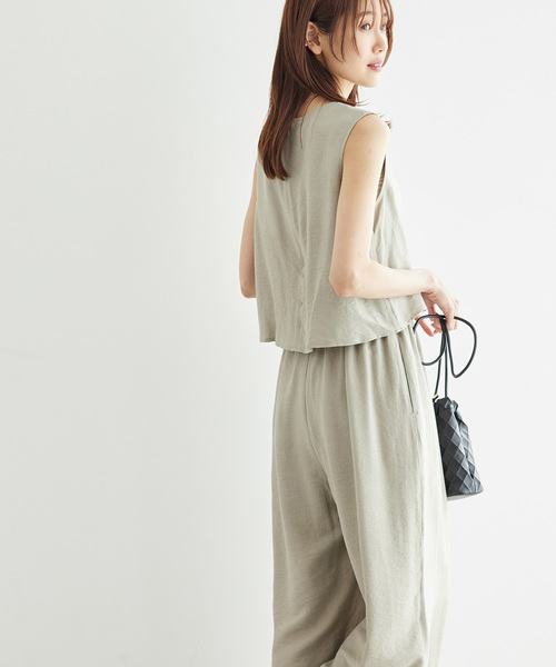 ROPE' PICNIC（ロペピクニック）の「【emur/エミュール】レイヤードオールインワン（つなぎ/オールインワン・レディース・カーキ/ベージュ系その他・38）」の6枚目の写真