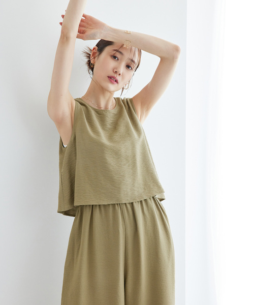 ROPE' PICNIC（ロペピクニック）の「【emur/エミュール】レイヤードオールインワン（つなぎ/オールインワン・レディース・カーキ/ベージュ系その他・38）」の12枚目の写真