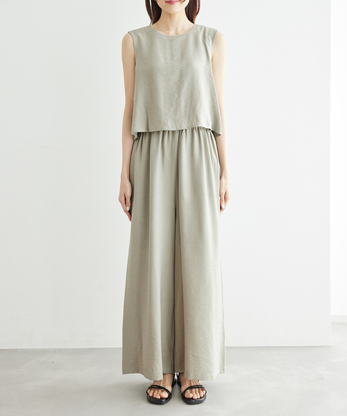 ROPE' PICNIC（ロペピクニック）の「【emur/エミュール】レイヤードオールインワン（つなぎ/オールインワン・レディース・カーキ/ベージュ系その他・38）」の14枚目の写真