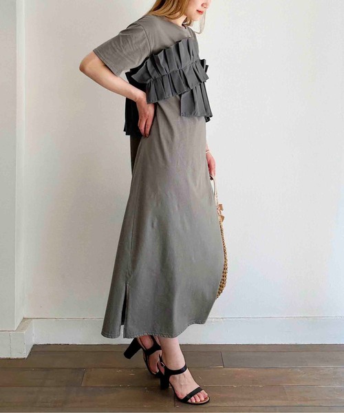 PICCIN(ピッチン)の「【WEB限定】フロントプリーツコットンワンピース(ワンピース・レディース・ブラック/グレー・M/L)」の11枚目の写真