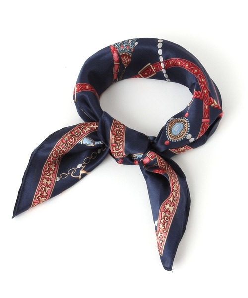 GLOBAL WORK（グローバルワーク）の「シルクプリントチビスカーフ/130520（バンダナ/スカーフ・レディース・ネイビー/ベージュ/ブルー/グリーン/イエロー/サックスブルー/ピンク/ホワイト/ブラック/ブルー系その他4/ベージュ系その他3/ブラック系その他/アイボリー/ブルー系その他/スカイブルー/レッド/ネイビー系8/ピンク系その他5/ブルー系その他6/ライトベージュ・ONE SIZE）」の16枚目の写真