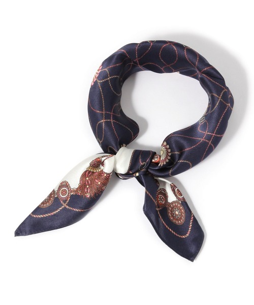 GLOBAL WORK（グローバルワーク）の「シルクプリントチビスカーフ/130520（バンダナ/スカーフ・レディース・ネイビー/ベージュ/ブルー/グリーン/イエロー/サックスブルー/ピンク/ホワイト/ブラック/ブルー系その他4/ベージュ系その他3/ブラック系その他/アイボリー/ブルー系その他/スカイブルー/レッド/ネイビー系8/ピンク系その他5/ブルー系その他6/ライトベージュ・ONE SIZE）」の13枚目の写真