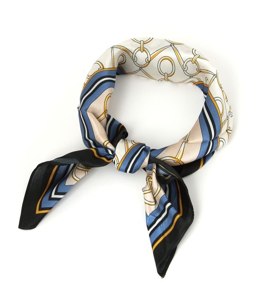 GLOBAL WORK（グローバルワーク）の「シルクプリントチビスカーフ/130520（バンダナ/スカーフ・レディース・ネイビー/ベージュ/ブルー/グリーン/イエロー/サックスブルー/ピンク/ホワイト/ブラック/ブルー系その他4/ベージュ系その他3/ブラック系その他/アイボリー/ブルー系その他/スカイブルー/レッド/ネイビー系8/ピンク系その他5/ブルー系その他6/ライトベージュ・ONE SIZE）」の15枚目の写真