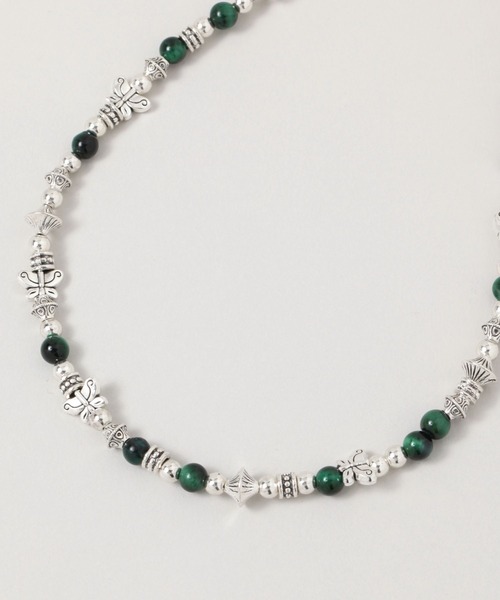 RAGEBLUE（レイジブルー）の「メタルコンビ/ビーズネックレス（ネックレス・メンズ・パープル/グリーン・FREE）」の8枚目の写真