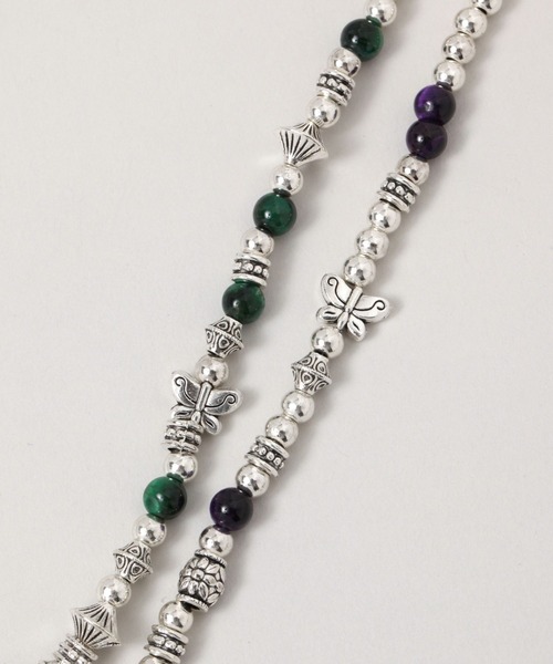 RAGEBLUE（レイジブルー）の「メタルコンビ/ビーズネックレス（ネックレス・メンズ・パープル/グリーン・FREE）」の12枚目の写真