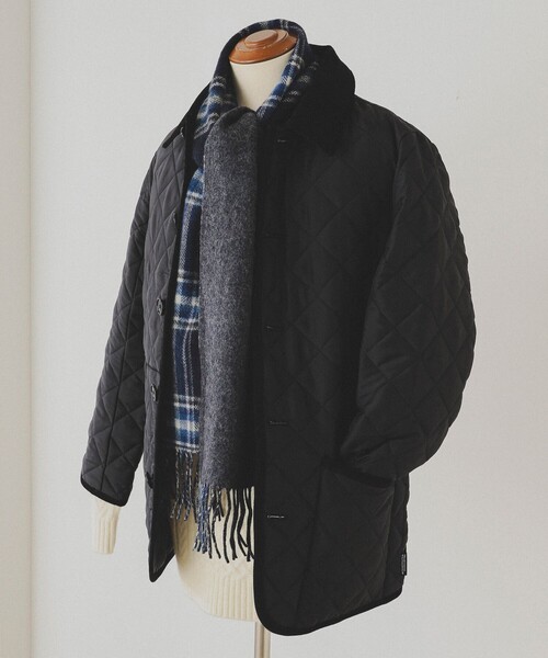 BEAMS(ビームス)の「グラデーション チェック マフラー(マフラー・メンズ・ブラック/ブルー/グレー/ネイビー・ONE SIZE)」の5枚目の写真