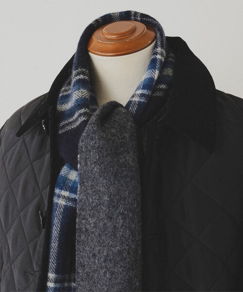 BEAMS(ビームス)の「グラデーション チェック マフラー(マフラー・メンズ・ブラック/ブルー/グレー/ネイビー・ONE SIZE)」の6枚目の写真