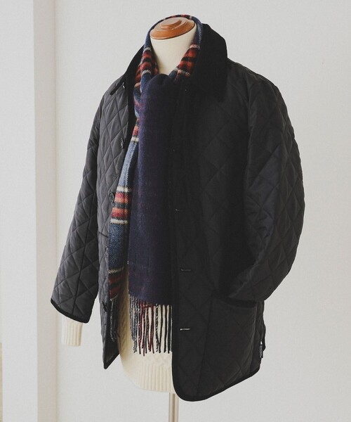 BEAMS(ビームス)の「グラデーション チェック マフラー(マフラー・メンズ・ブラック/ブルー/グレー/ネイビー・ONE SIZE)」の7枚目の写真