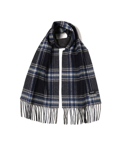 BEAMS(ビームス)の「グラデーション チェック マフラー(マフラー・メンズ・ブラック/ブルー/グレー/ネイビー・ONE SIZE)」の14枚目の写真
