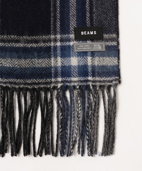 BEAMS(ビームス)の「グラデーション チェック マフラー(マフラー・メンズ・ブラック/ブルー/グレー/ネイビー・ONE SIZE)」の15枚目の写真