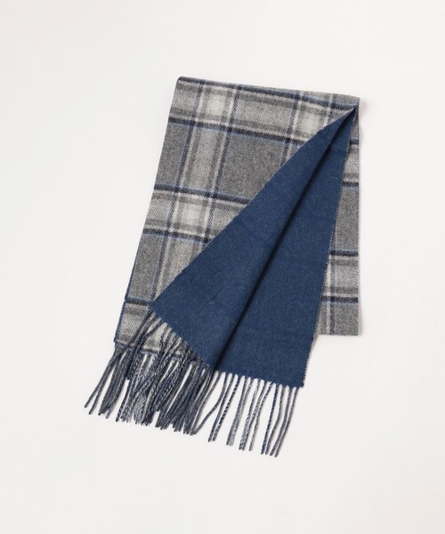 BEAMS(ビームス)の「グラデーション チェック マフラー(マフラー・メンズ・ブラック/ブルー/グレー/ネイビー・ONE SIZE)」の19枚目の写真