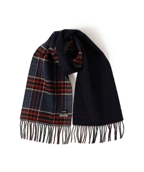 BEAMS(ビームス)の「グラデーション チェック マフラー(マフラー・メンズ・ブラック/ブルー/グレー/ネイビー・ONE SIZE)」の11枚目の写真