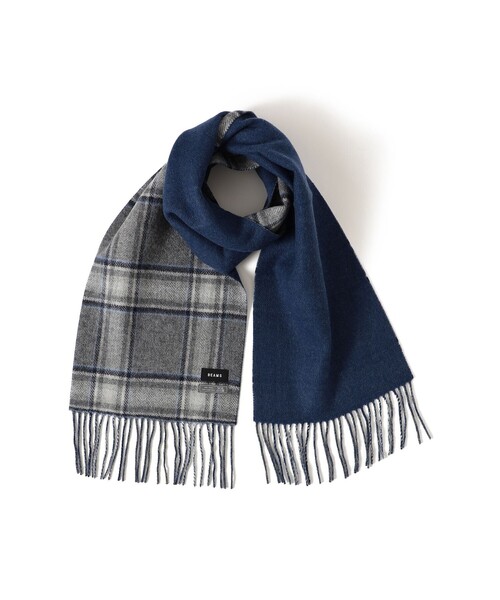 BEAMS(ビームス)の「グラデーション チェック マフラー(マフラー・メンズ・ブラック/ブルー/グレー/ネイビー・ONE SIZE)」の21枚目の写真