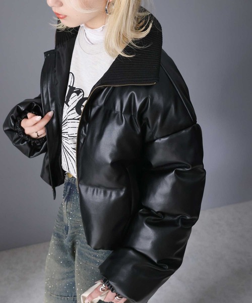 セール】【mily bilet】甘辛な雰囲気でお洒落上級者に。裾ドロスト付き