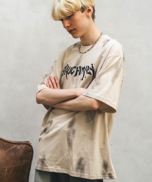 Shoowtime(ショウタイム)の「オーバーサイズ / ビッグシルエットショートスリーブTシャツ(Tシャツ/カットソー・メンズ・ブラック/ナチュラル・X-LARGE/LARGE/MEDIUM)」の8枚目の写真