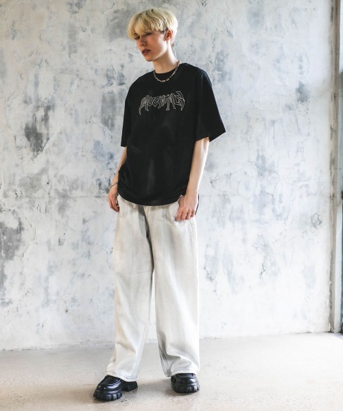 Shoowtime(ショウタイム)の「オーバーサイズ / ビッグシルエットショートスリーブTシャツ(Tシャツ/カットソー・メンズ・ブラック/ナチュラル・X-LARGE/LARGE/MEDIUM)」の17枚目の写真