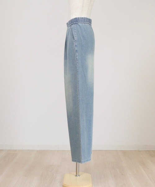 RiLi（リリ）の「デニムライクルーズワイドパンツ【RL】（デニムパンツ・レディース・ブルー・S-Long/M-Long/M/S）」の14枚目の写真