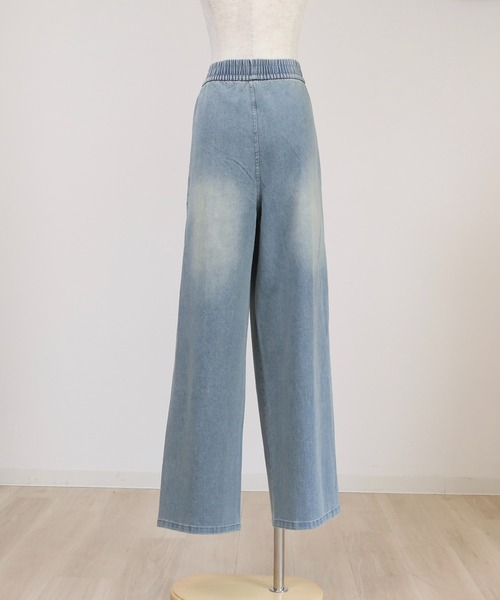 RiLi（リリ）の「デニムライクルーズワイドパンツ【RL】（デニムパンツ・レディース・ブルー・S-Long/M-Long/M/S）」の15枚目の写真