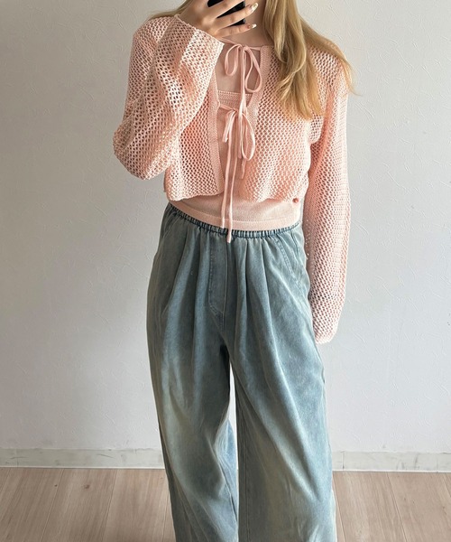 RiLi（リリ）の「デニムライクルーズワイドパンツ【RL】（デニムパンツ・レディース・ブルー・S-Long/M-Long/M/S）」の12枚目の写真