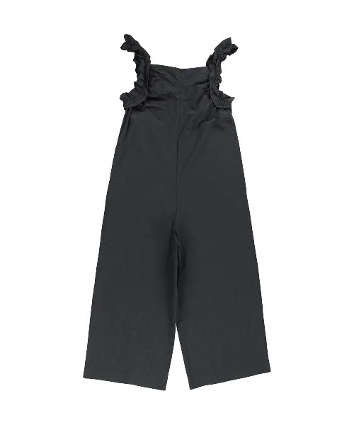 ALEXIA STAM(アリシアスタン)の「Frill Shoulder Jumpsuit /フリルショルダージャンプスーツ(つなぎ/オールインワン・レディース・チャコールグレー/アイボリー・M/S)」の7枚目の写真
