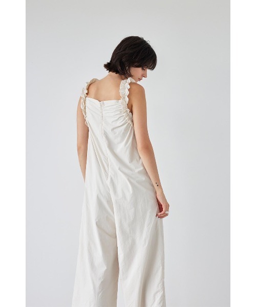 ALEXIA STAM(アリシアスタン)の「Frill Shoulder Jumpsuit /フリルショルダージャンプスーツ(つなぎ/オールインワン・レディース・チャコールグレー/アイボリー・M/S)」の14枚目の写真