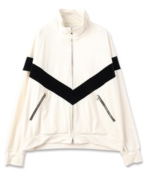 クルニ 24AW ストレッチベロア バイカラー ZIP UP ブルゾン soe