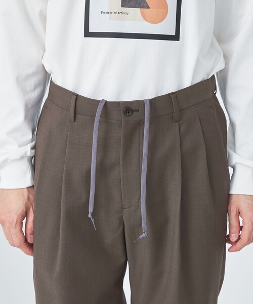green label relaxing(グリーンレーベルリラクシング)の「ウォッシャブル TWサージ 2プリーツ ユーティリティパンツ イージーパンツ -ストレッチ・防シワ-(その他パンツ・メンズ・ネイビー/その他1/ダークグレー/ブラウン・S/M/L/XL)」の14枚目の写真