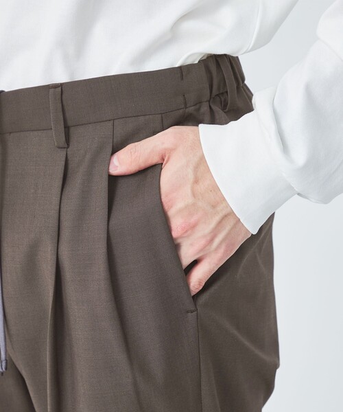 green label relaxing(グリーンレーベルリラクシング)の「ウォッシャブル TWサージ 2プリーツ ユーティリティパンツ イージーパンツ -ストレッチ・防シワ-(その他パンツ・メンズ・ネイビー/その他1/ダークグレー/ブラウン・S/M/L/XL)」の16枚目の写真