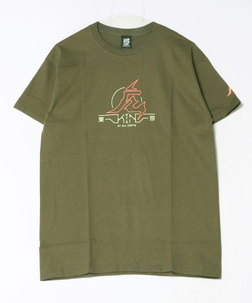 sunny branch(サニーブランチ)の「★KINJAZ★Graphic T(Tシャツ/カットソー・メンズ・ホワイト/オリーブ・LARGE/MEDIUM)」の1枚目の写真