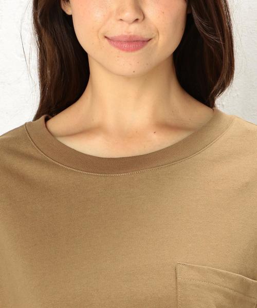 green label relaxing（グリーンレーベルリラクシング）の「CF BIG ポケット 7SL プルオーバー カットソー ◆（Tシャツ/カットソー・レディース・オフホワイト/ブラウン/ダークグリーン/ネイビー・フリー）」の15枚目の写真