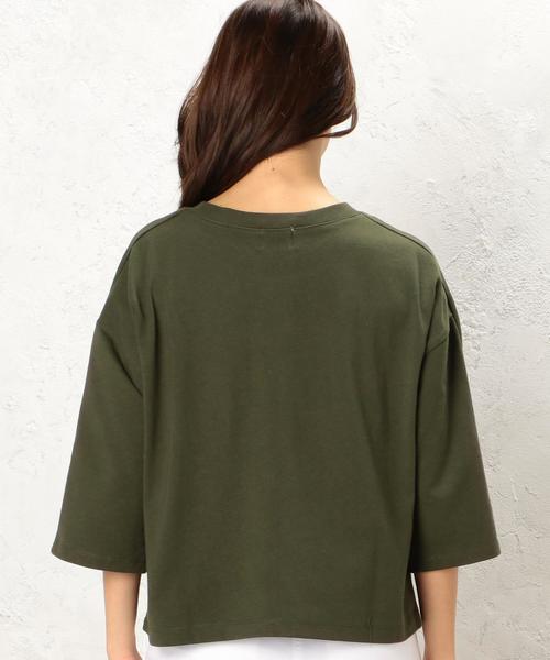 green label relaxing（グリーンレーベルリラクシング）の「CF BIG ポケット 7SL プルオーバー カットソー ◆（Tシャツ/カットソー・レディース・オフホワイト/ブラウン/ダークグリーン/ネイビー・フリー）」の9枚目の写真