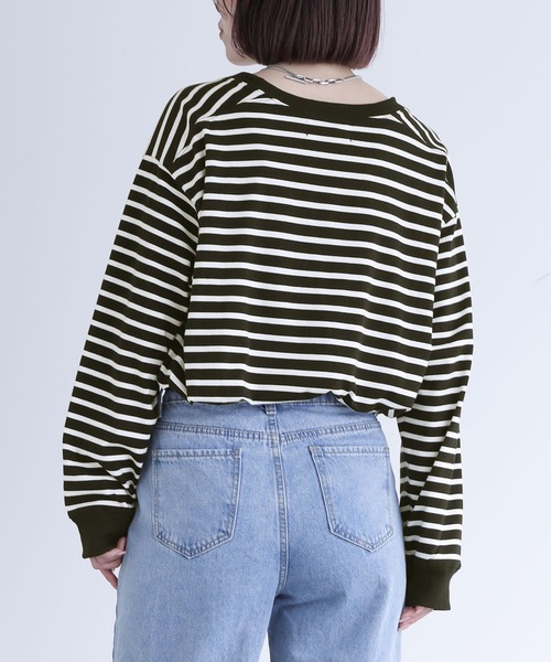 n'OrLABEL（ノアールレーベル）の「『配色ボーダーロンT』（Tシャツ/カットソー・レディース・ブラック/ラベンダー/ベージュ・2/1）」の12枚目の写真