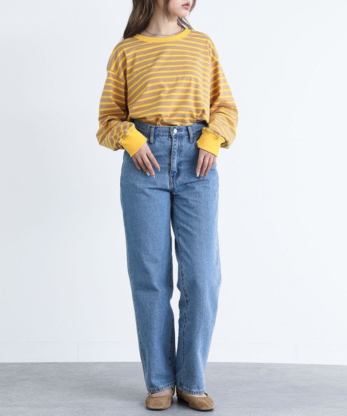 n'OrLABEL（ノアールレーベル）の「『配色ボーダーロンT』（Tシャツ/カットソー・レディース・ブラック/ラベンダー/ベージュ・2/1）」の22枚目の写真