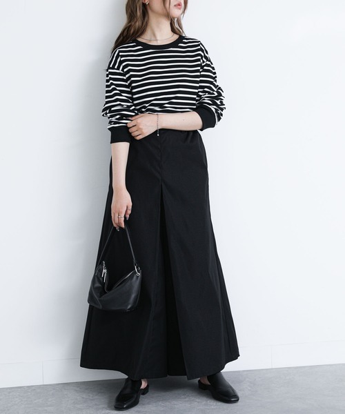 n'OrLABEL（ノアールレーベル）の「『配色ボーダーロンT』（Tシャツ/カットソー・レディース・ブラック/ラベンダー/ベージュ・2/1）」の17枚目の写真