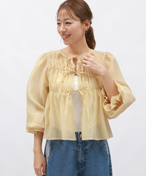 LAKOLE（ラコレ）の「2WAYシャーリングブラウス / 142622