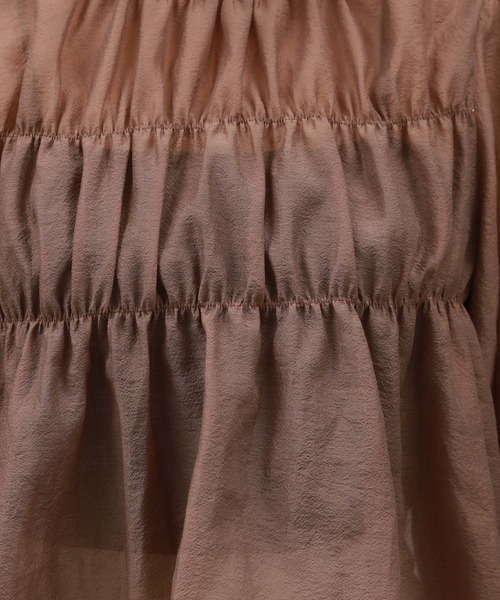 LAKOLE（ラコレ）の「2WAYシャーリングブラウス / 142622（シャツ/ブラウス・レディース・ブラック/オフホワイト/レモンイエロー/ブラウン・FREE）」の6枚目の写真