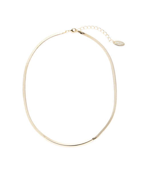 NATURAL BEAUTY BASIC（ナチュラルビューティーベーシック）の「フラットメタルチョーカー（チョーカー・レディース・シルバー/ゴールド・ﾌﾘ-）」の2枚目の写真
