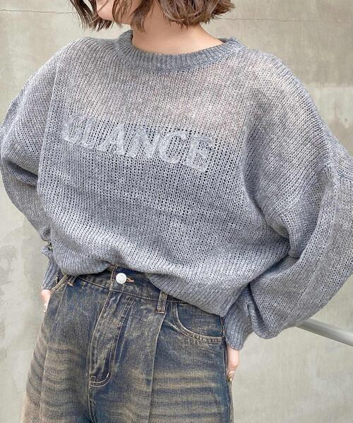 INGNI（イング）の「シアーモヘアロゴニット（ニット/セーター・レディース・アイボリー/グレー/ブルー/ピンク・M）」の19枚目の写真
