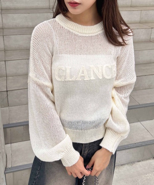 INGNI（イング）の「シアーモヘアロゴニット（ニット/セーター・レディース・アイボリー/グレー/ブルー/ピンク・M）」の21枚目の写真
