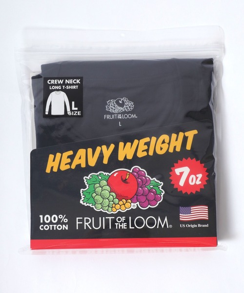 FRUIT OF THE LOOM(フルーツオブザルーム)の「FRUIT OF THE LOOM/フルーツオブザルーム HEAVY WEIGHT/ヘビーウェイト 無地 クルーネック ロングスリーブTシャツ/ロンT/パックT(Tシャツ/カットソー・メンズ・ホワイト/ブラック・XL/L/M/S)」の13枚目の写真