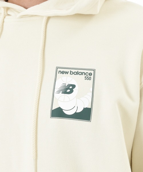 NEW BALANCE(ニューバランス)の「New Balance リラックスド550 リーグ スウェットフーディ(パーカー・メンズ・グリーン/ナチュラル・XX-LARGE/X-LARGE/LARGE/MEDIUM/SMALL)」の5枚目の写真