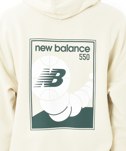 NEW BALANCE(ニューバランス)の「New Balance リラックスド550 リーグ スウェットフーディ(パーカー・メンズ・グリーン/ナチュラル・XX-LARGE/X-LARGE/LARGE/MEDIUM/SMALL)」の6枚目の写真