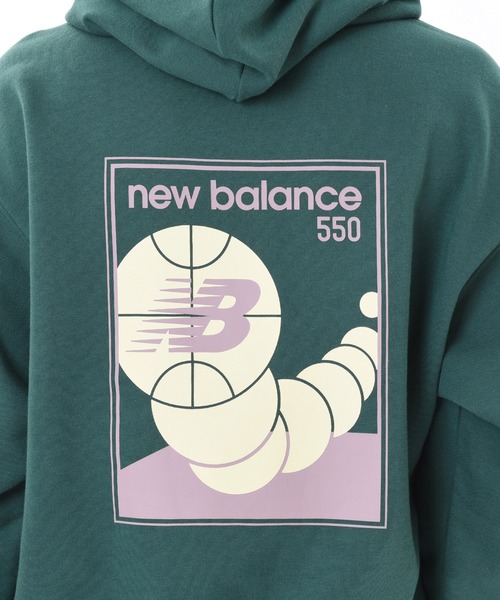 NEW BALANCE(ニューバランス)の「New Balance リラックスド550 リーグ スウェットフーディ(パーカー・メンズ・グリーン/ナチュラル・XX-LARGE/X-LARGE/LARGE/MEDIUM/SMALL)」の12枚目の写真