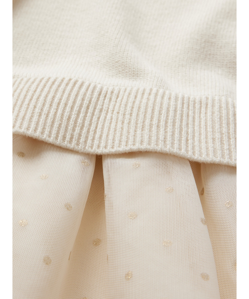 GAP（ギャップ）の「babyGap 2in1 ニットチュールワンピース（ワンピース・キッズ・ベージュ/ベージュ系その他・70cm/80ｃｍ/90cm/95cm/100cm/105cm/110cm）」の4枚目の写真