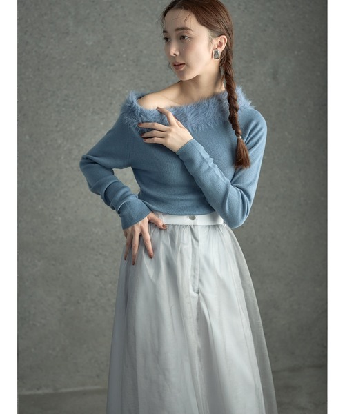 Stylevoice for xxx（スタイルヴォイスフォー）の「シアードッキンングフレアスカート（スカート・レディース・ホワイト/ブラウン/グレー・FREE）」の10枚目の写真