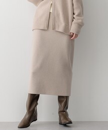 【洗える】カシミヤブレンド Iライン ニットスカート