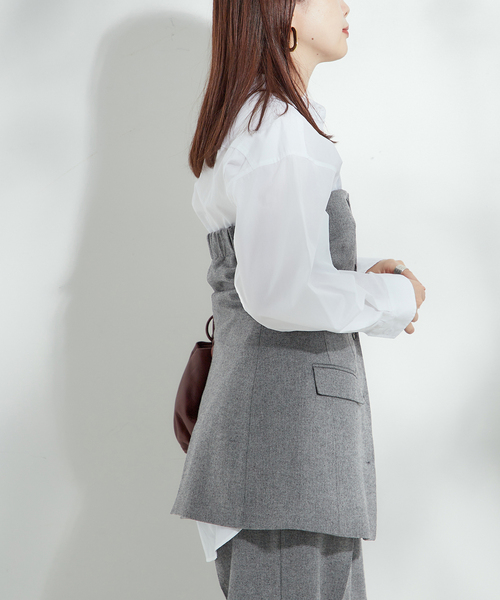 journal standard L'essage(ジャーナルスタンダードレサージュ)の「チェック/ヘリンボンビスチェ2(シャツ/ブラウス・レディース・ブラック系その他/グレー・FREE)」の16枚目の写真