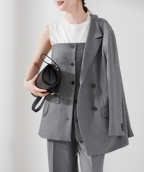 journal standard L'essage(ジャーナルスタンダードレサージュ)の「チェック/ヘリンボンビスチェ2(シャツ/ブラウス・レディース・ブラック系その他/グレー・FREE)」の22枚目の写真